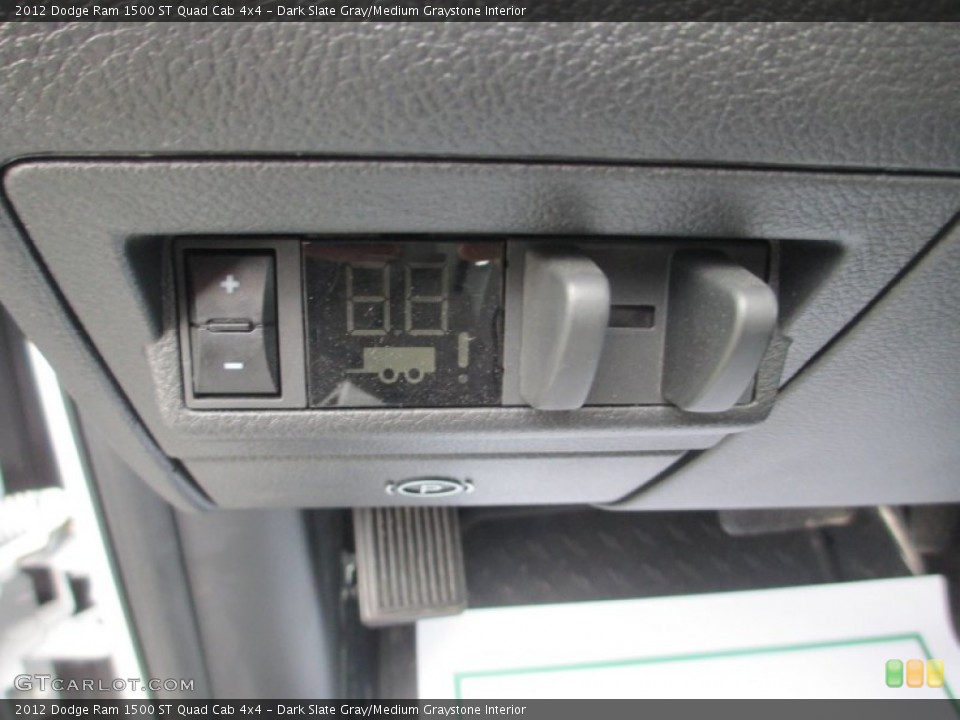 Dark Slate Gray/Medium Graystone Interior Controls for the 2012 Dodge Ram 1500 ST Quad Cab 4x4 #77743364