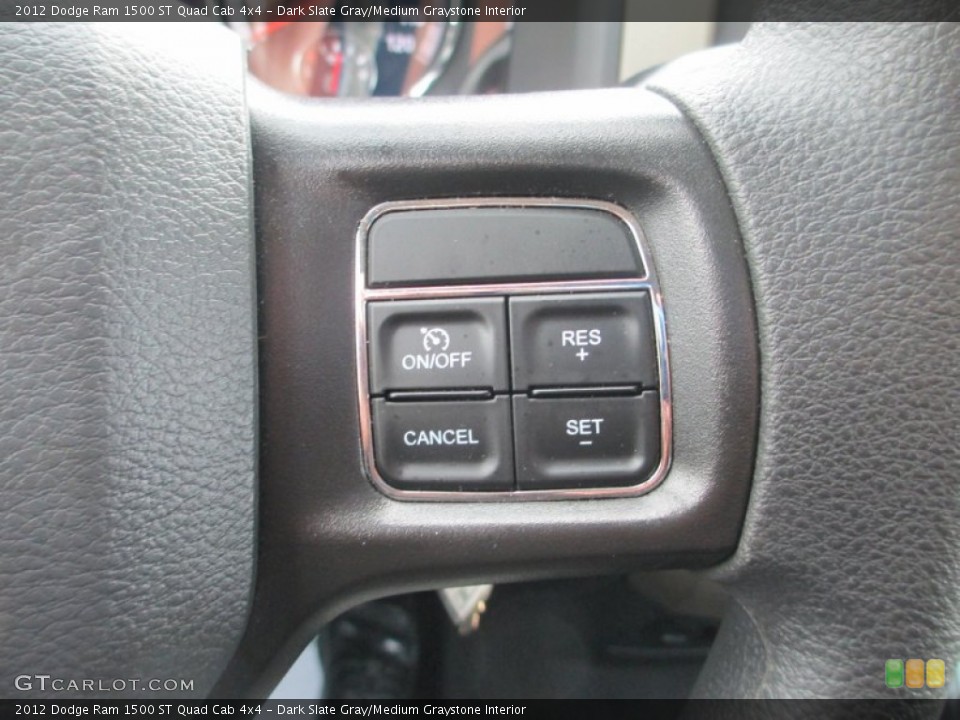 Dark Slate Gray/Medium Graystone Interior Controls for the 2012 Dodge Ram 1500 ST Quad Cab 4x4 #77743434