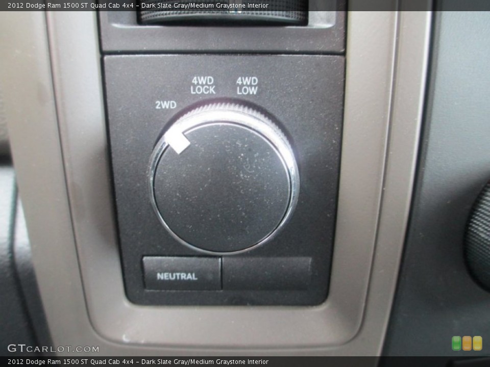 Dark Slate Gray/Medium Graystone Interior Controls for the 2012 Dodge Ram 1500 ST Quad Cab 4x4 #77743497