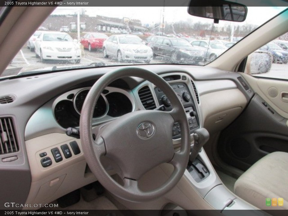 Ivory Interior Dashboard for the 2005 Toyota Highlander V6 4WD #77743530