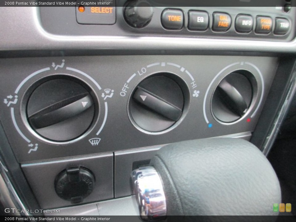 Graphite Interior Controls for the 2008 Pontiac Vibe  #77744076