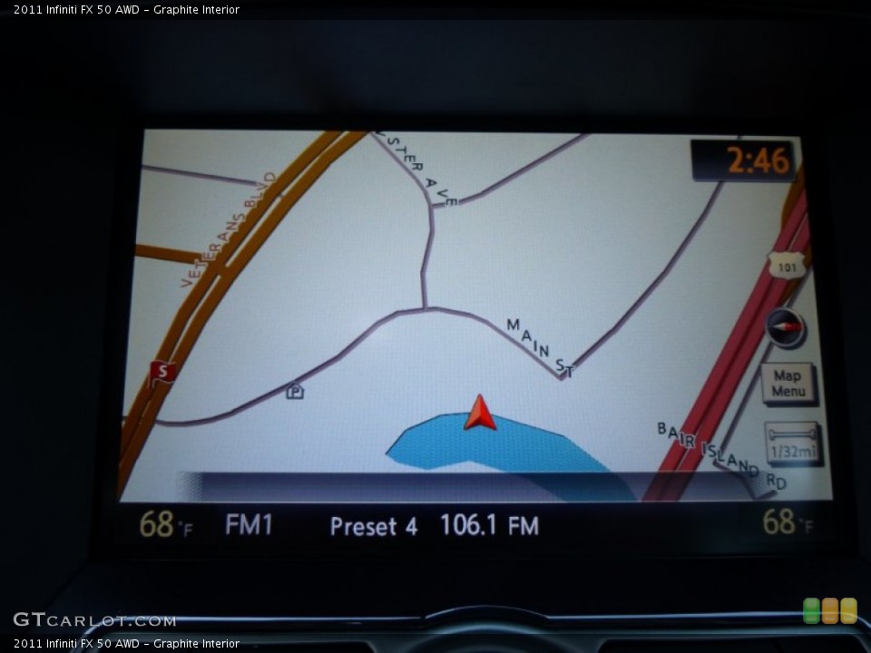 Graphite Interior Navigation for the 2011 Infiniti FX 50 AWD #77744154