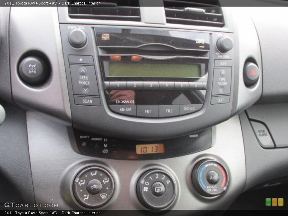 Dark Charcoal Interior Controls for the 2011 Toyota RAV4 Sport 4WD #77745477