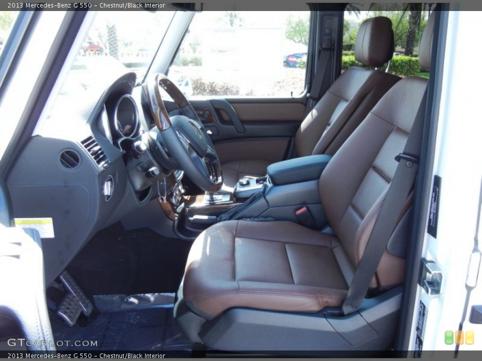 Chestnut/Black Interior Photo for the 2013 Mercedes-Benz G 550 #77746494