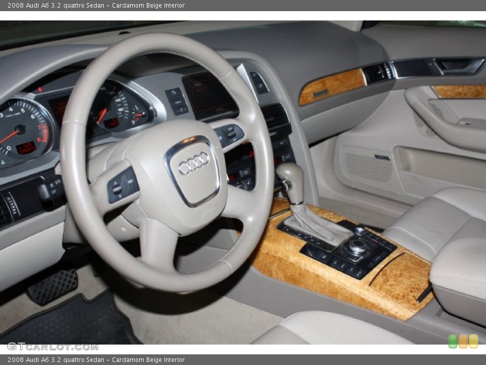 Cardamom Beige Interior Dashboard for the 2008 Audi A6 3.2 quattro Sedan #77746845
