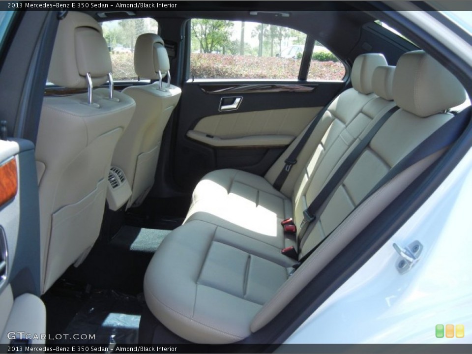 Almond/Black Interior Rear Seat for the 2013 Mercedes-Benz E 350 Sedan #77747500