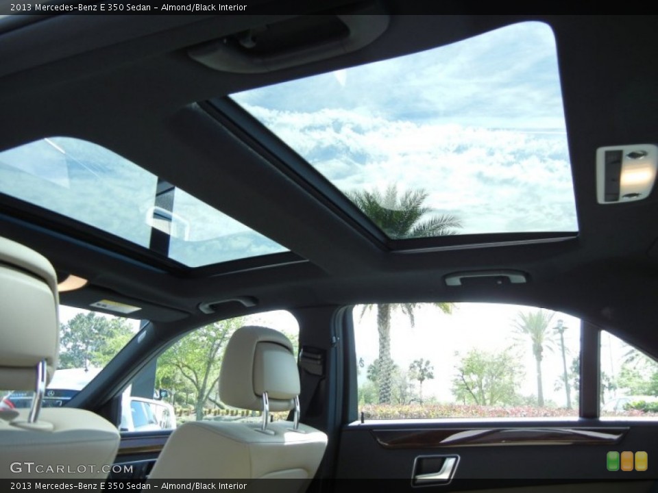 Almond/Black Interior Sunroof for the 2013 Mercedes-Benz E 350 Sedan #77747521