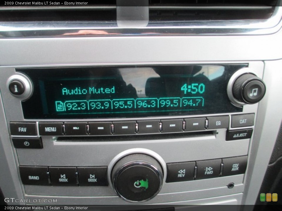 Ebony Interior Audio System for the 2009 Chevrolet Malibu LT Sedan #77747763