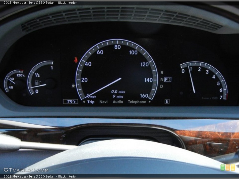 Black Interior Gauges for the 2013 Mercedes-Benz S 550 Sedan #77747908