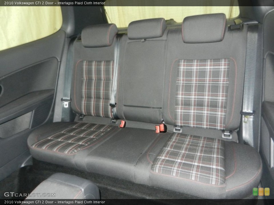 Interlagos Plaid Cloth Interior Rear Seat for the 2010 Volkswagen GTI 2 Door #77749002