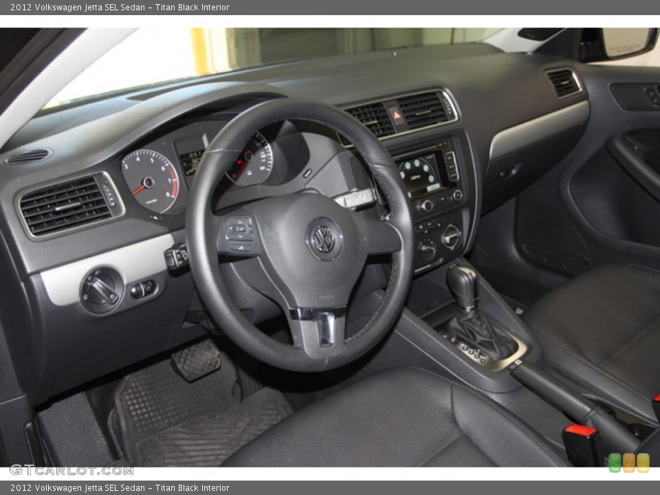 Titan Black Interior Prime Interior for the 2012 Volkswagen Jetta SEL Sedan #77749851