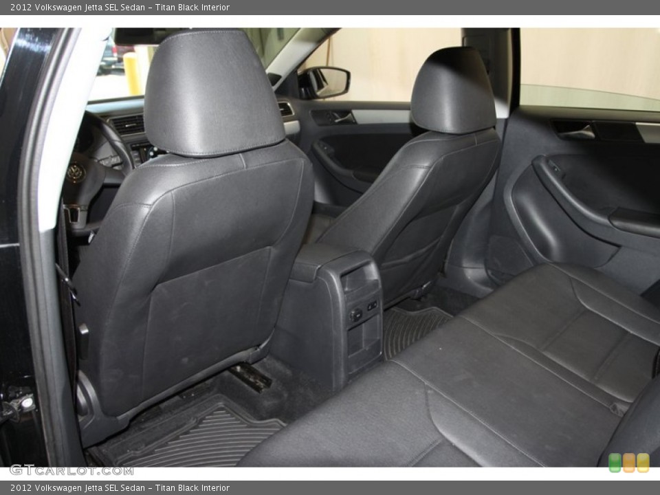 Titan Black Interior Rear Seat for the 2012 Volkswagen Jetta SEL Sedan #77749929