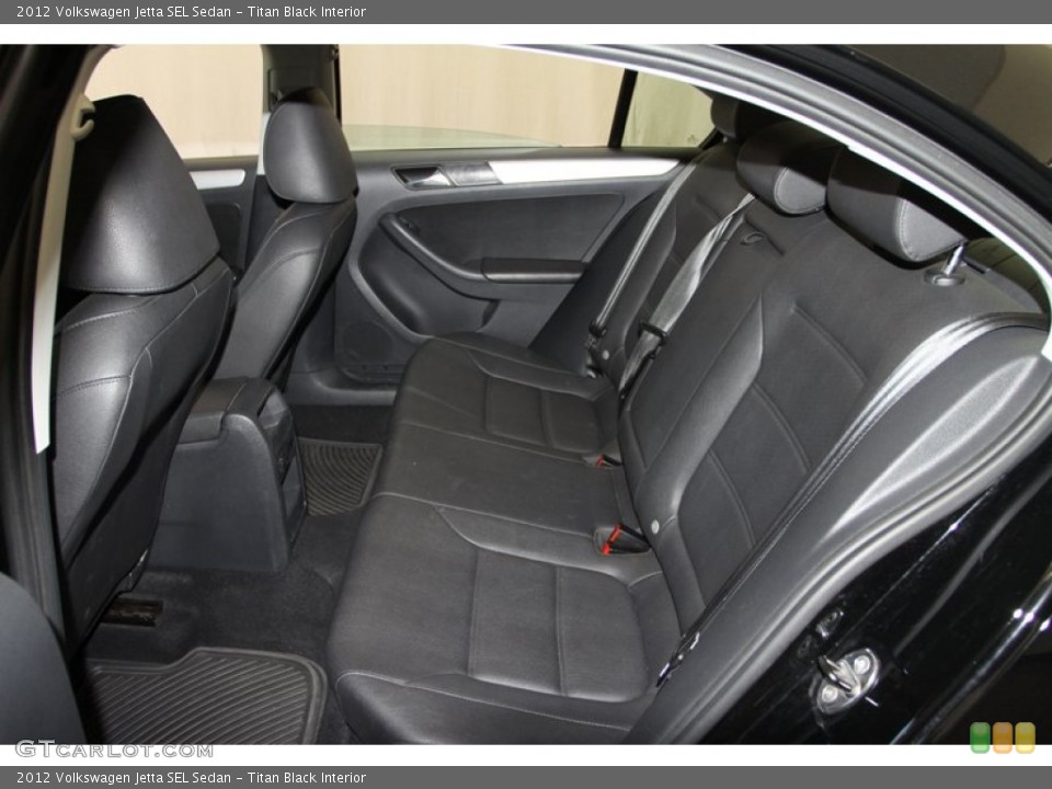 Titan Black Interior Rear Seat for the 2012 Volkswagen Jetta SEL Sedan #77749950