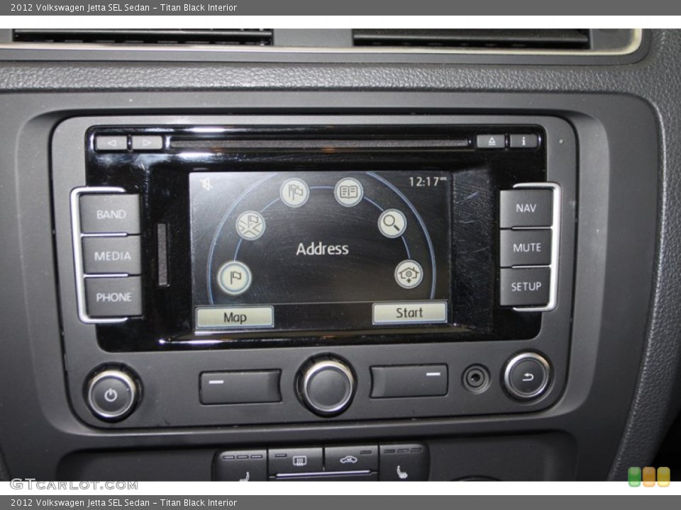 Titan Black Interior Controls for the 2012 Volkswagen Jetta SEL Sedan #77750014