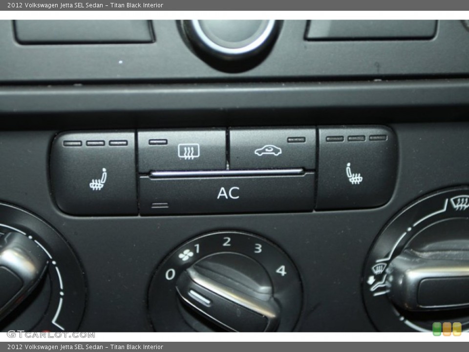 Titan Black Interior Controls for the 2012 Volkswagen Jetta SEL Sedan #77750163