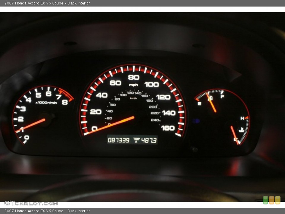 Black Interior Gauges for the 2007 Honda Accord EX V6 Coupe #77751428