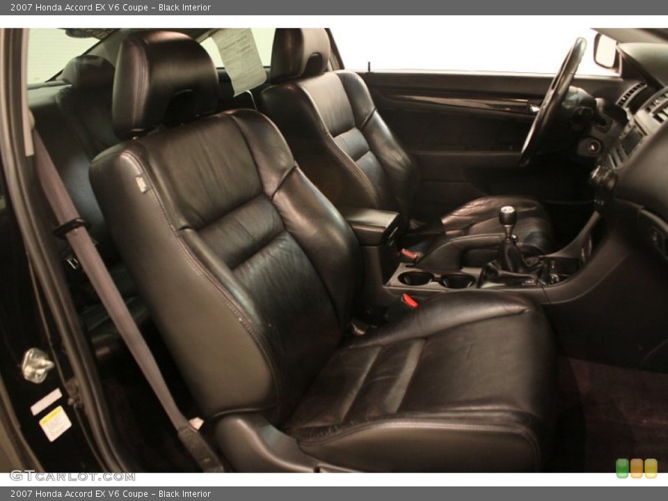 Black Interior Front Seat for the 2007 Honda Accord EX V6 Coupe #77751501