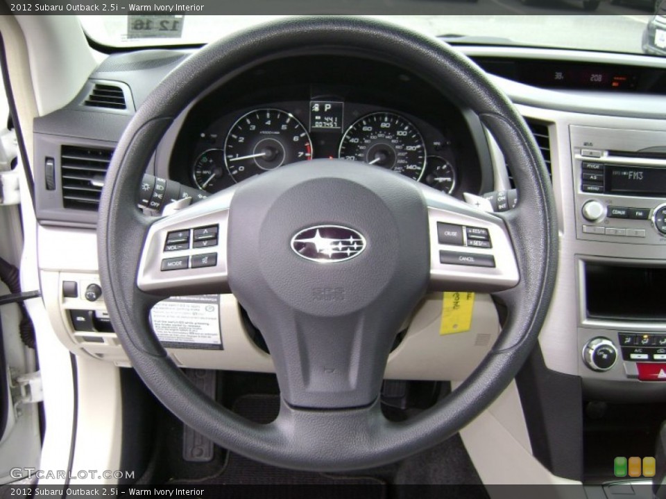 Warm Ivory Interior Steering Wheel for the 2012 Subaru Outback 2.5i #77752050