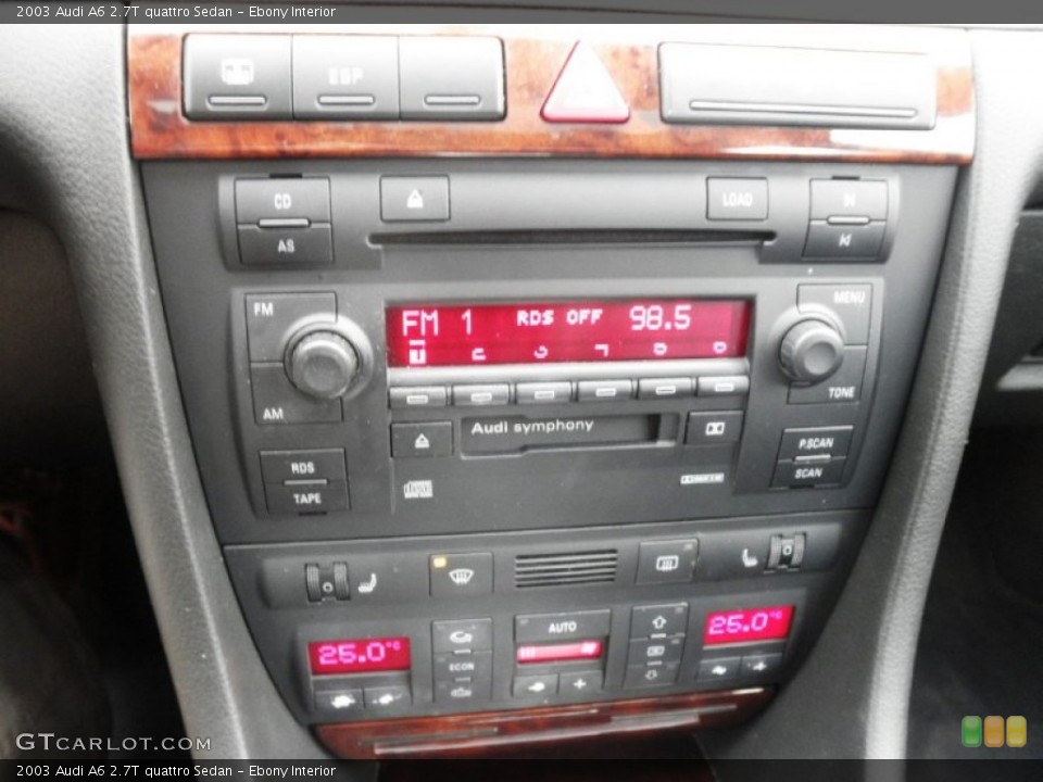 Ebony Interior Controls for the 2003 Audi A6 2.7T quattro Sedan #77752192