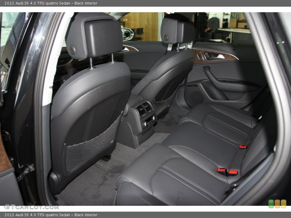 Black Interior Rear Seat for the 2013 Audi S6 4.0 TFSI quattro Sedan #77752230