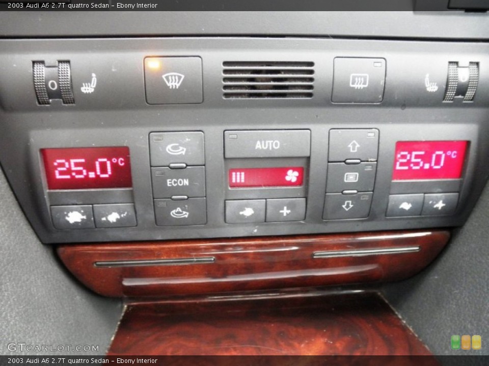 Ebony Interior Controls for the 2003 Audi A6 2.7T quattro Sedan #77752239