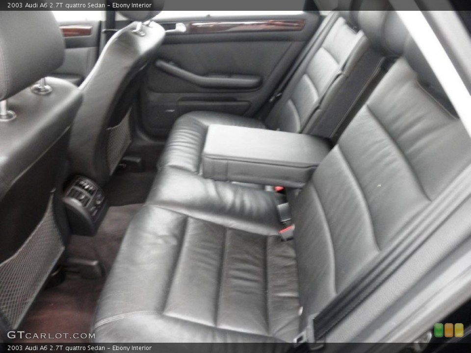 Ebony Interior Rear Seat for the 2003 Audi A6 2.7T quattro Sedan #77752413