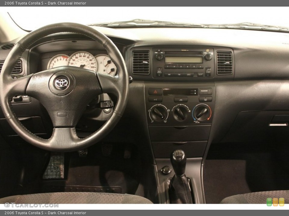 Dark Charcoal Interior Dashboard for the 2006 Toyota Corolla S #77752641