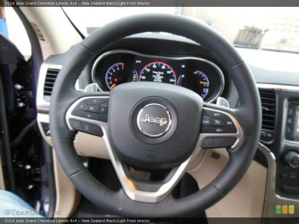 New Zealand Black/Light Frost Interior Steering Wheel for the 2014 Jeep Grand Cherokee Laredo 4x4 #77753046
