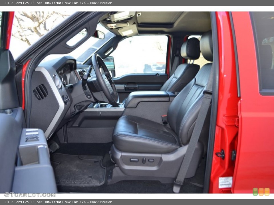 Black Interior Front Seat for the 2012 Ford F250 Super Duty Lariat Crew Cab 4x4 #77753496