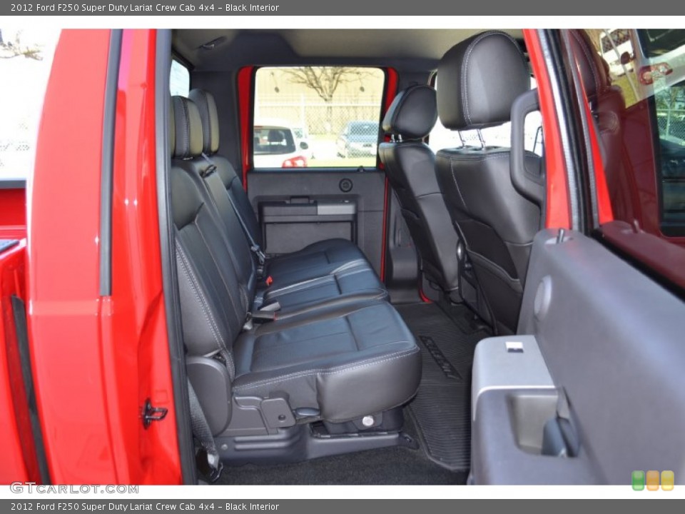 Black Interior Rear Seat for the 2012 Ford F250 Super Duty Lariat Crew Cab 4x4 #77753530