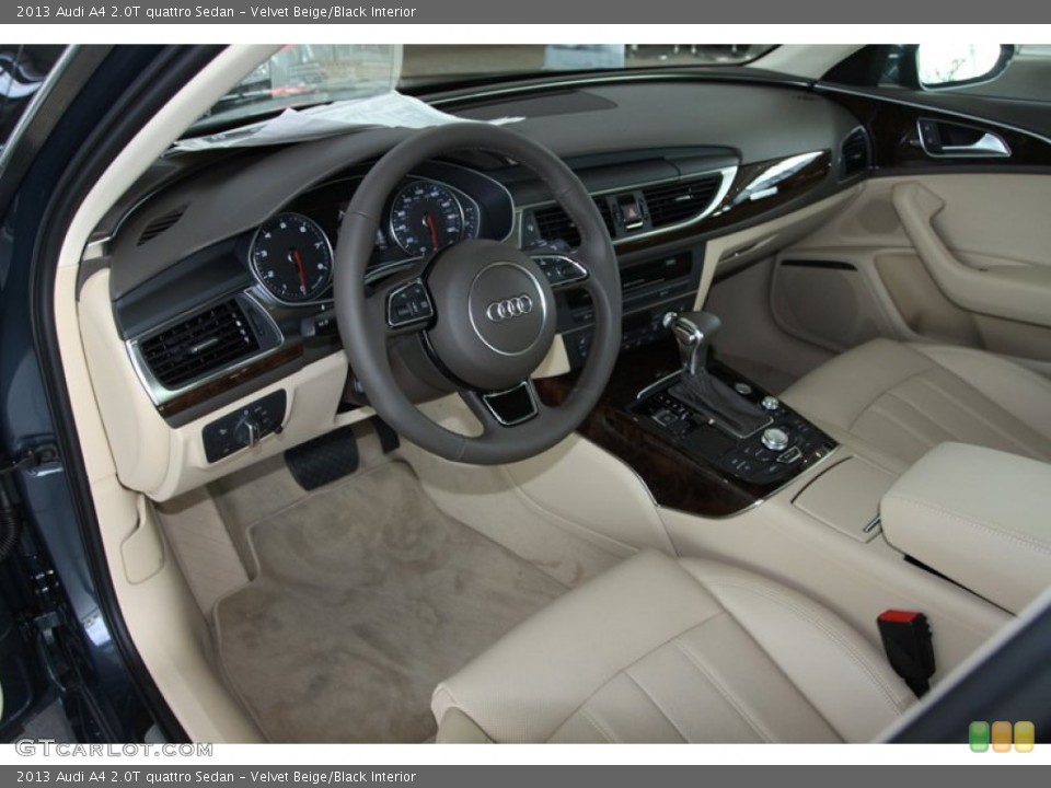 Velvet Beige/Black Interior Prime Interior for the 2013 Audi A4 2.0T quattro Sedan #77753562