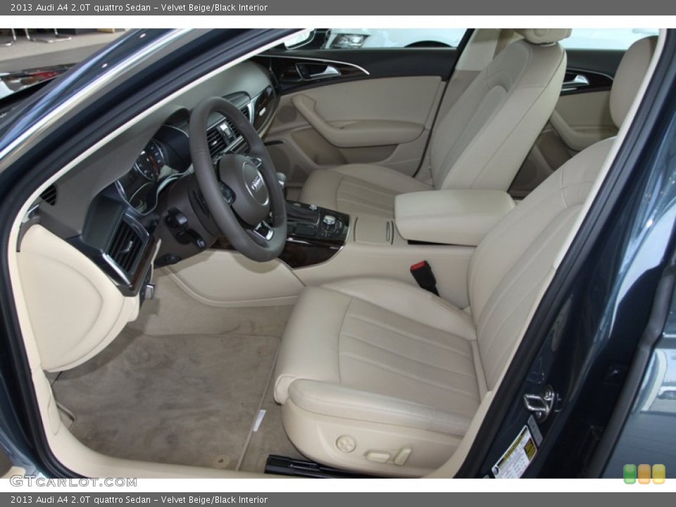 Velvet Beige/Black Interior Front Seat for the 2013 Audi A4 2.0T quattro Sedan #77753580