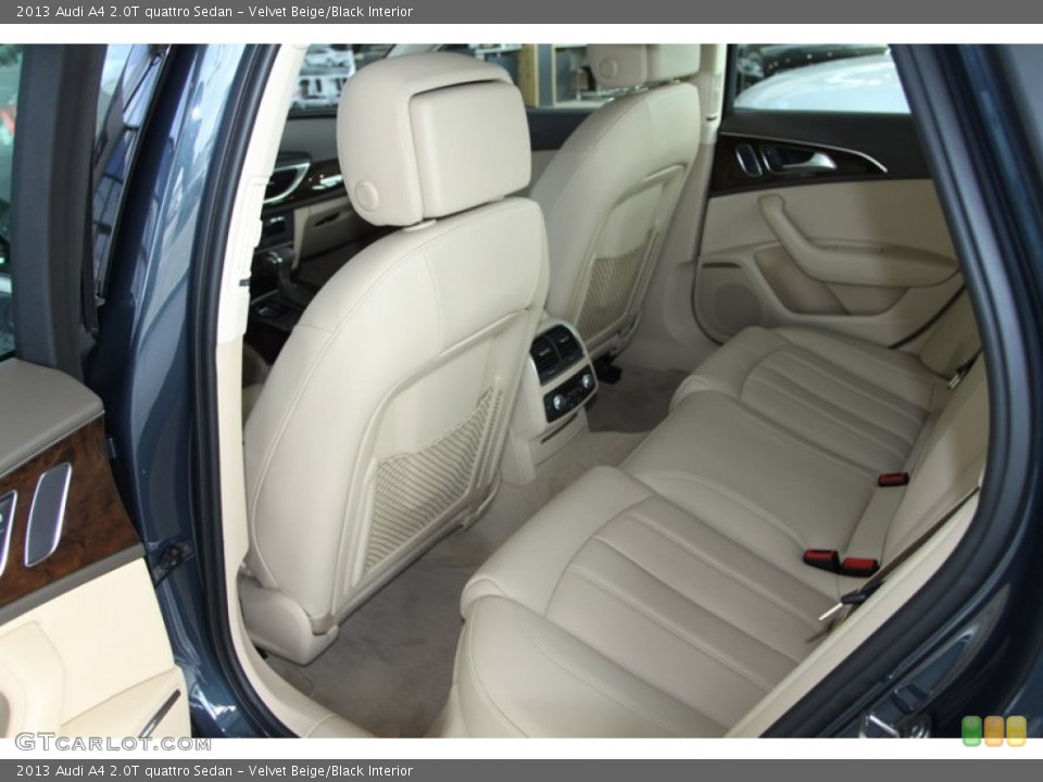Velvet Beige/Black Interior Rear Seat for the 2013 Audi A4 2.0T quattro Sedan #77753598