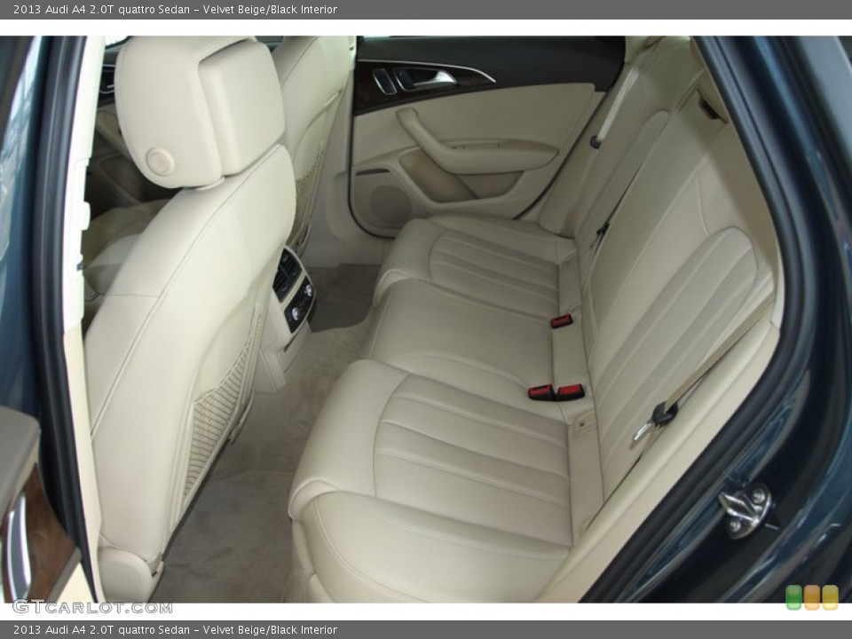 Velvet Beige/Black Interior Rear Seat for the 2013 Audi A4 2.0T quattro Sedan #77753616