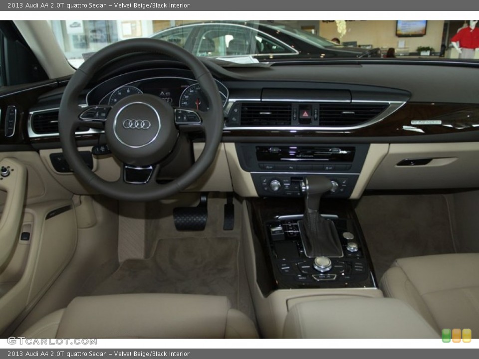 Velvet Beige/Black Interior Dashboard for the 2013 Audi A4 2.0T quattro Sedan #77753637
