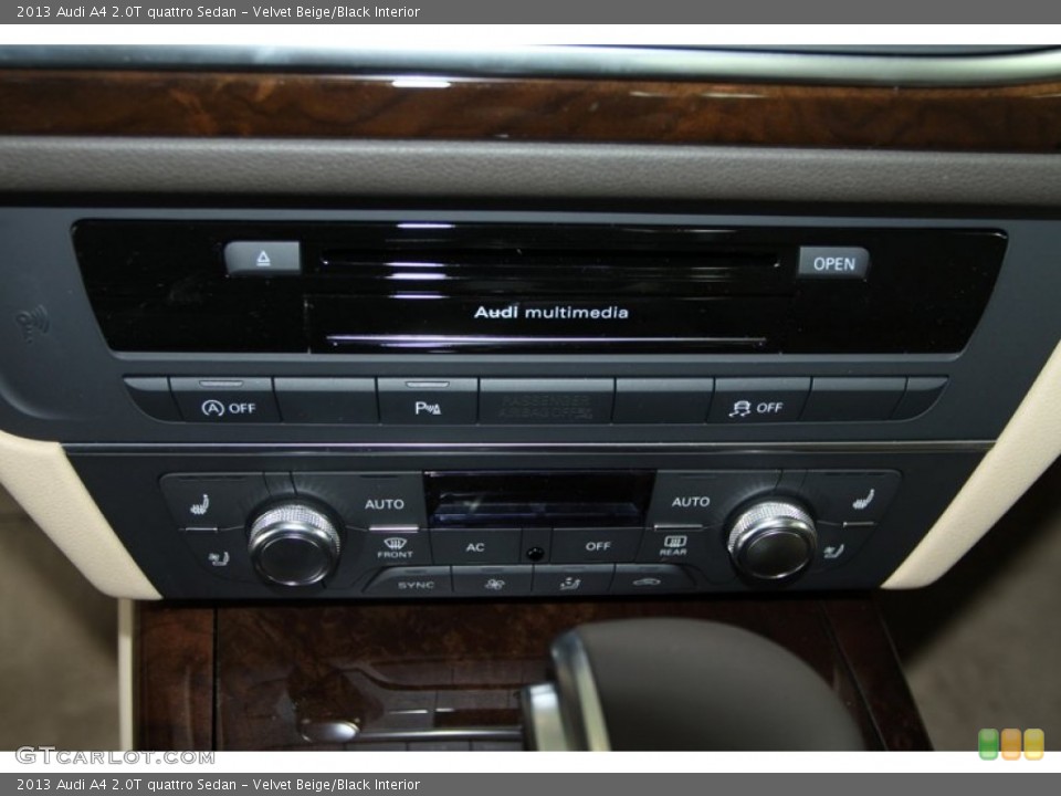 Velvet Beige/Black Interior Controls for the 2013 Audi A4 2.0T quattro Sedan #77753691