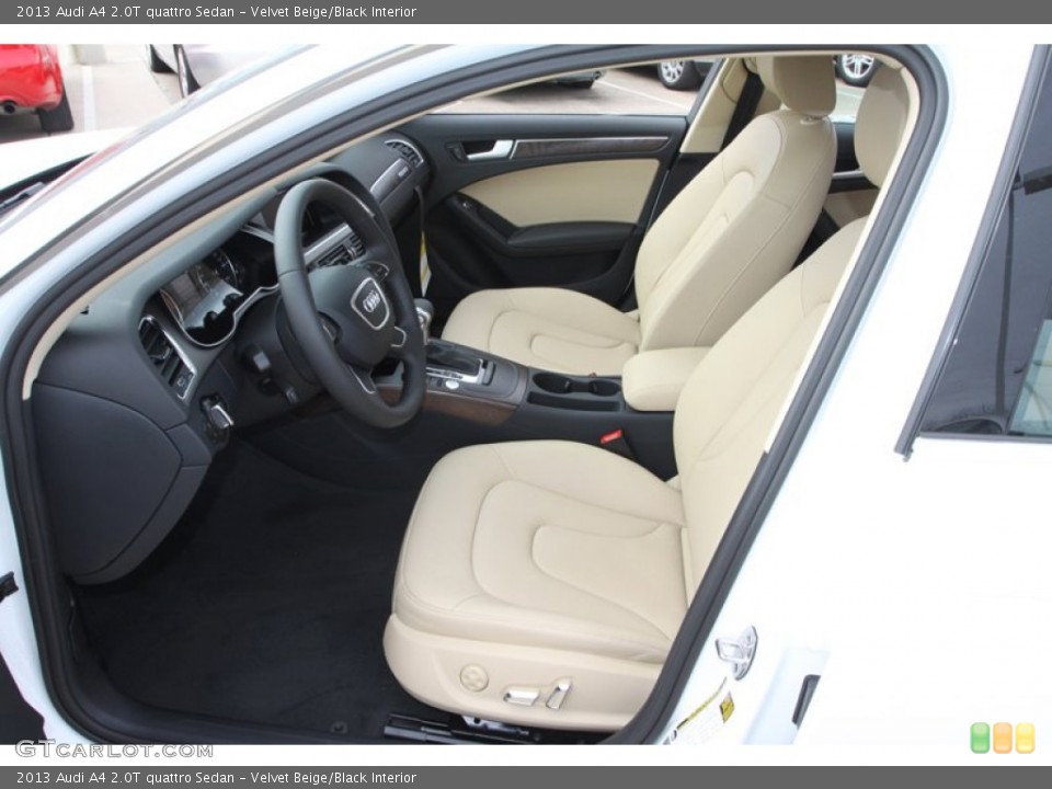Velvet Beige/Black Interior Front Seat for the 2013 Audi A4 2.0T quattro Sedan #77754054