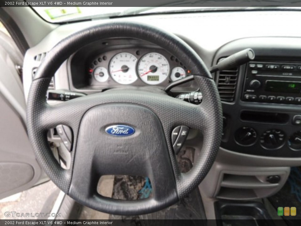 Medium Graphite Interior Steering Wheel for the 2002 Ford Escape XLT V6 4WD #77754546