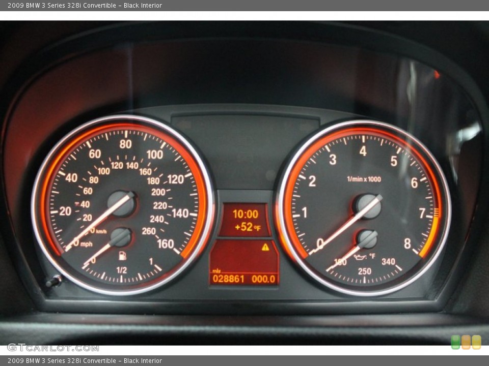 Black Interior Gauges for the 2009 BMW 3 Series 328i Convertible #77755443