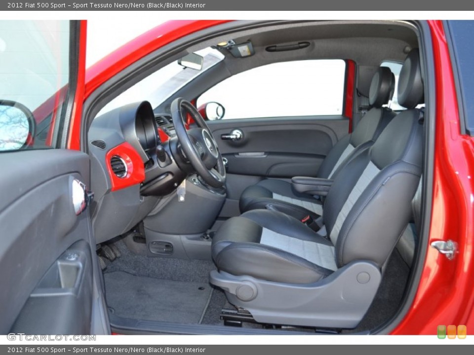 Sport Tessuto Nero/Nero (Black/Black) Interior Front Seat for the 2012 Fiat 500 Sport #77755527