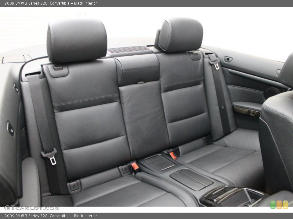 Black Interior Rear Seat for the 2009 BMW 3 Series 328i Convertible #77755572