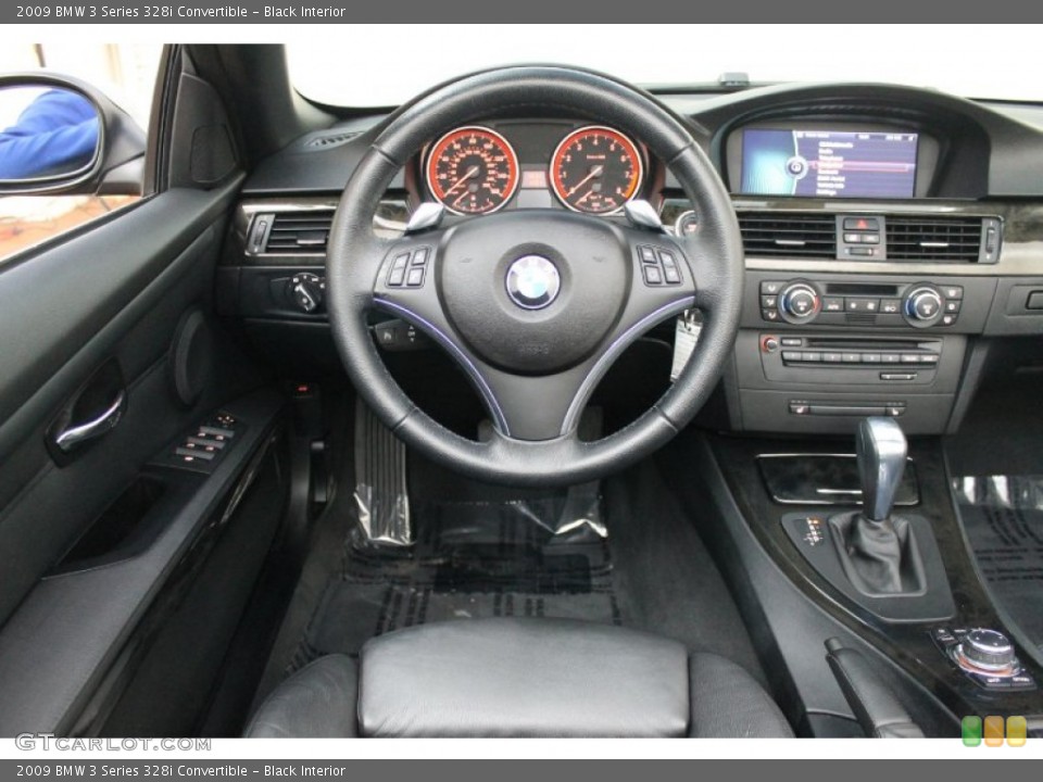 Black Interior Dashboard for the 2009 BMW 3 Series 328i Convertible #77755639