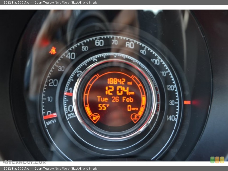 Sport Tessuto Nero/Nero (Black/Black) Interior Gauges for the 2012 Fiat 500 Sport #77755797