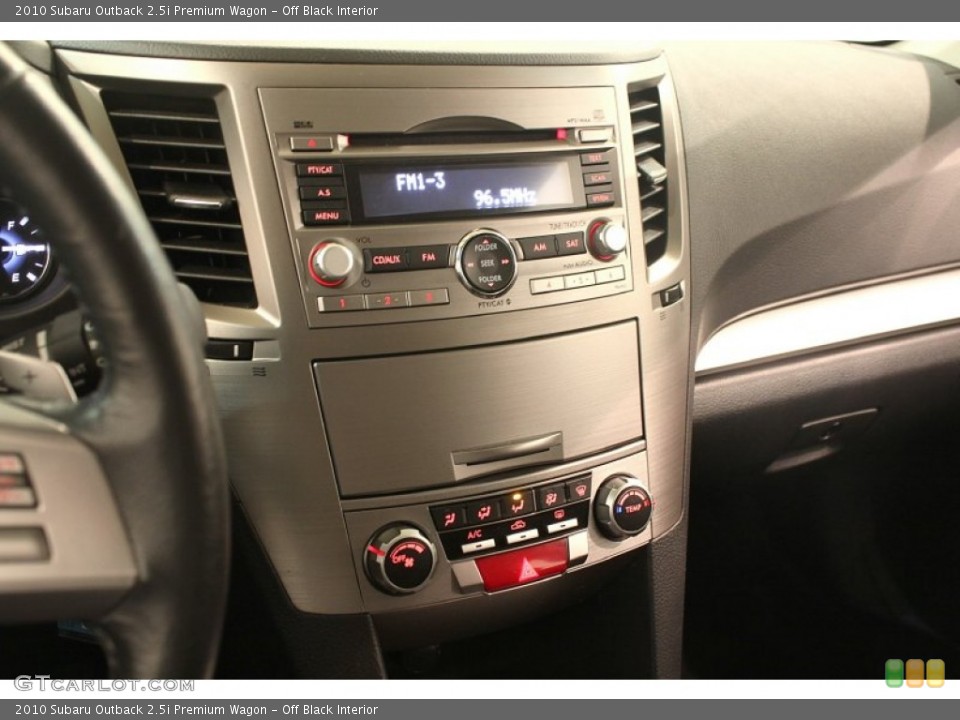 Off Black Interior Controls for the 2010 Subaru Outback 2.5i Premium Wagon #77756610