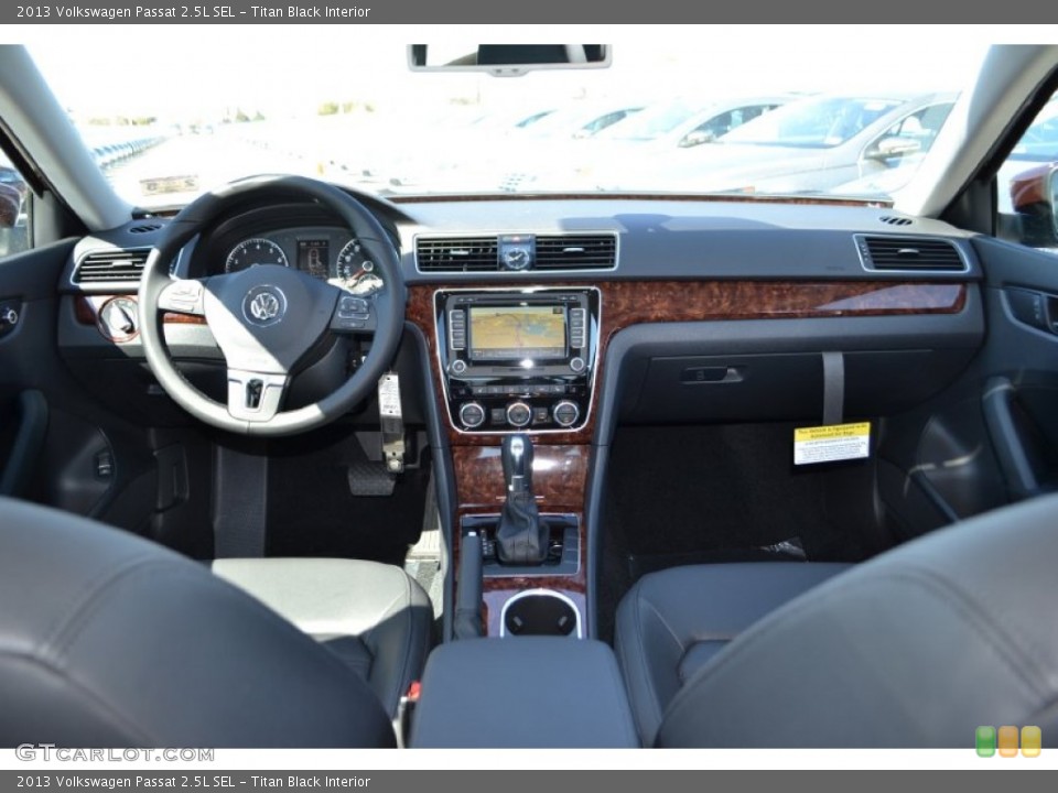Titan Black Interior Dashboard for the 2013 Volkswagen Passat 2.5L SEL #77756958