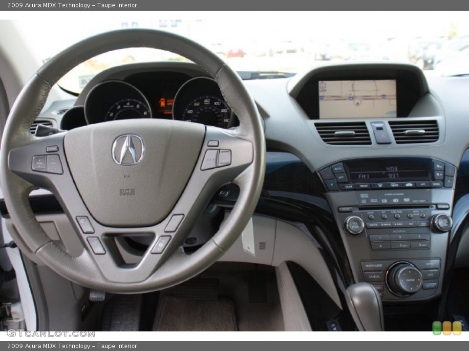 Taupe Interior Dashboard for the 2009 Acura MDX Technology #77757309