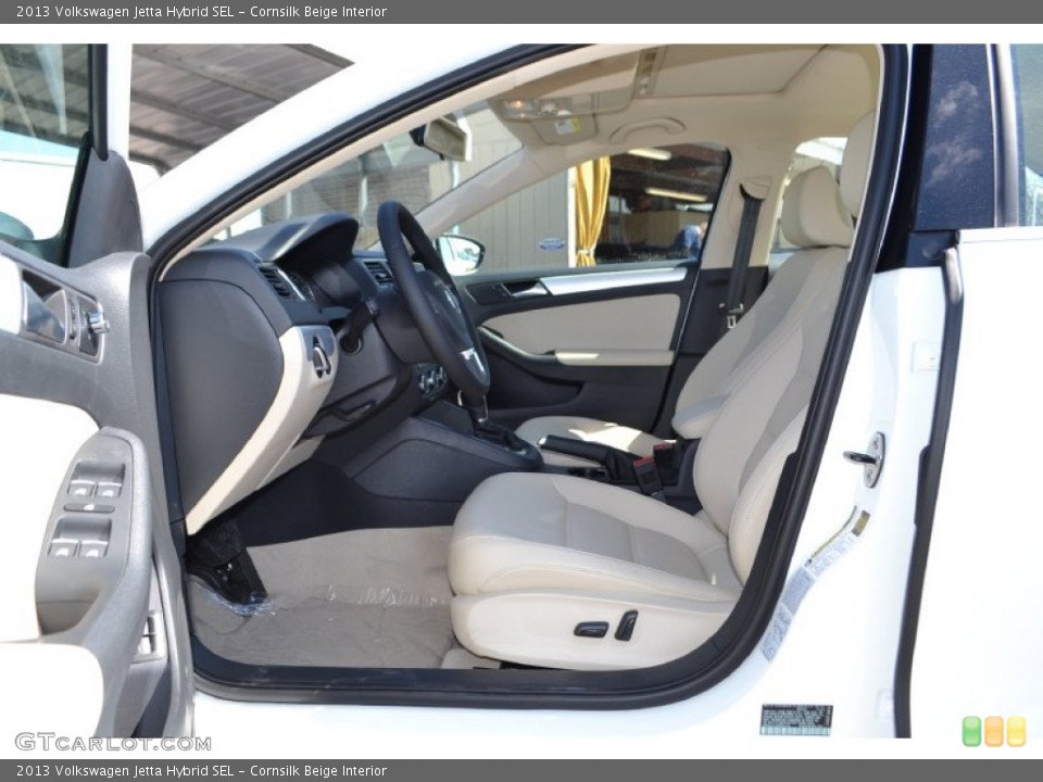 Cornsilk Beige Interior Front Seat for the 2013 Volkswagen Jetta Hybrid SEL #77757477