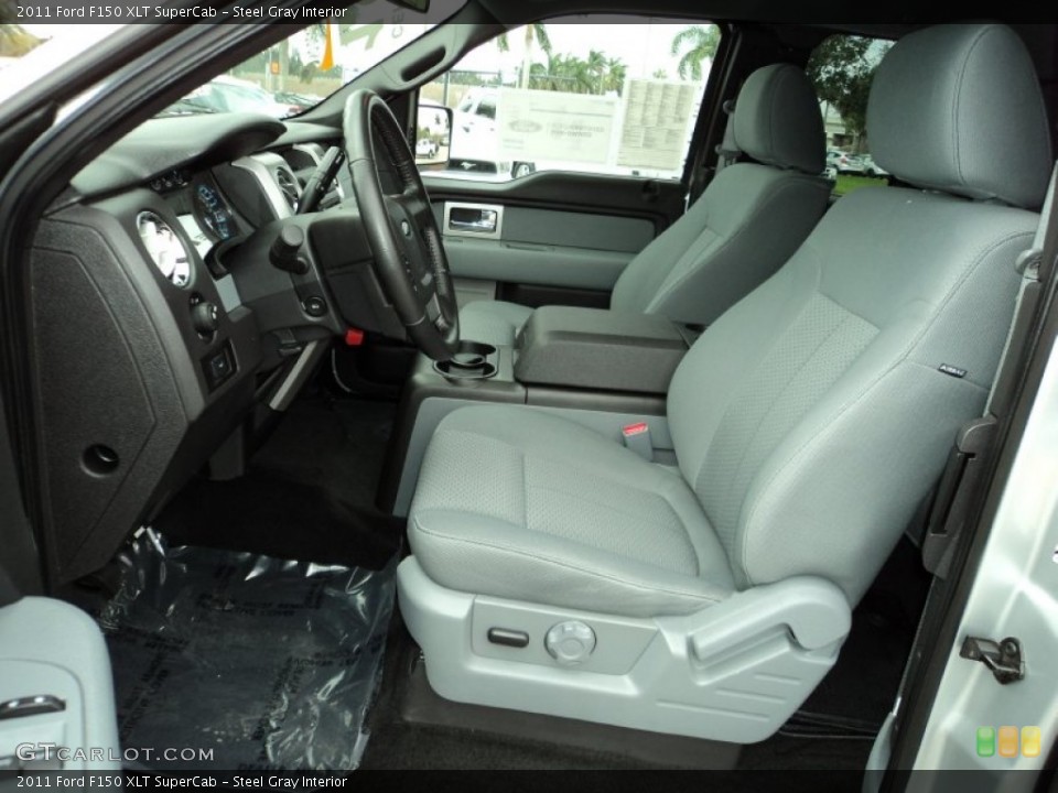 Steel Gray Interior Photo for the 2011 Ford F150 XLT SuperCab #77757930