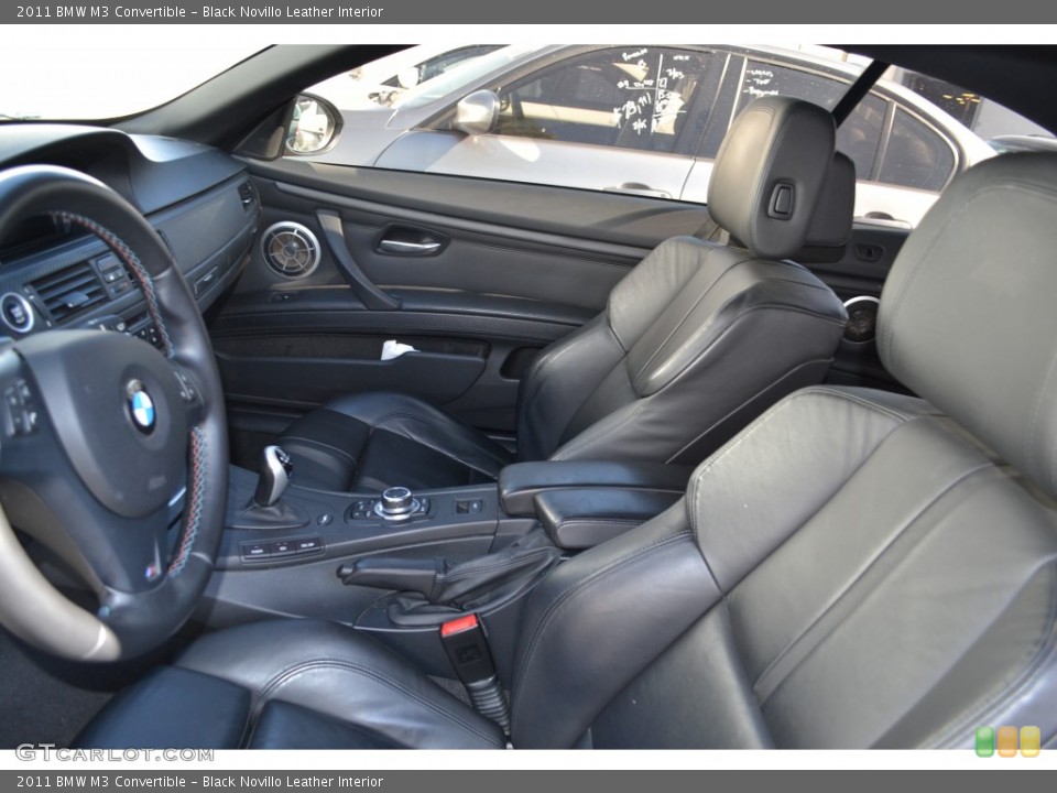 Black Novillo Leather Interior Front Seat for the 2011 BMW M3 Convertible #77758494