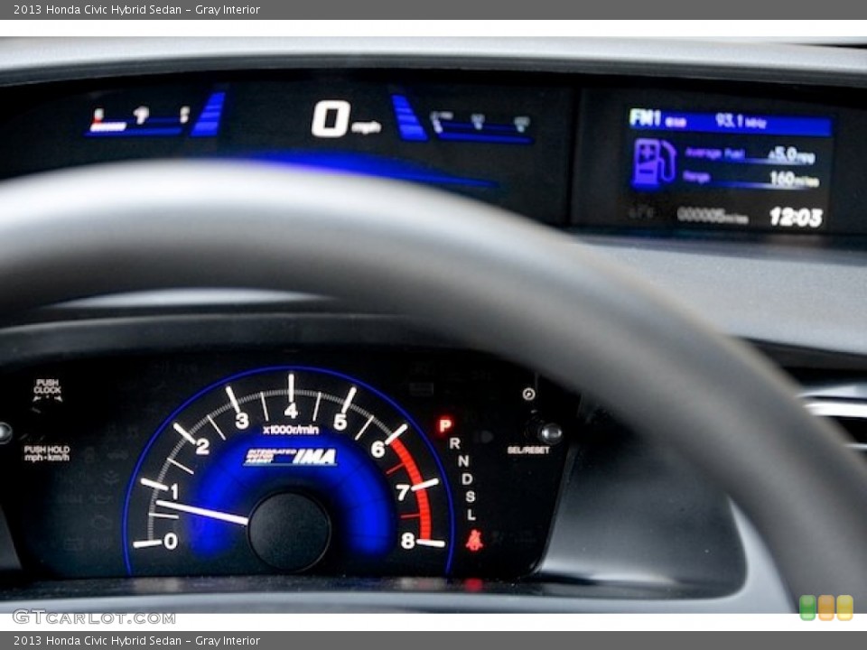 Gray Interior Gauges for the 2013 Honda Civic Hybrid Sedan #77758506